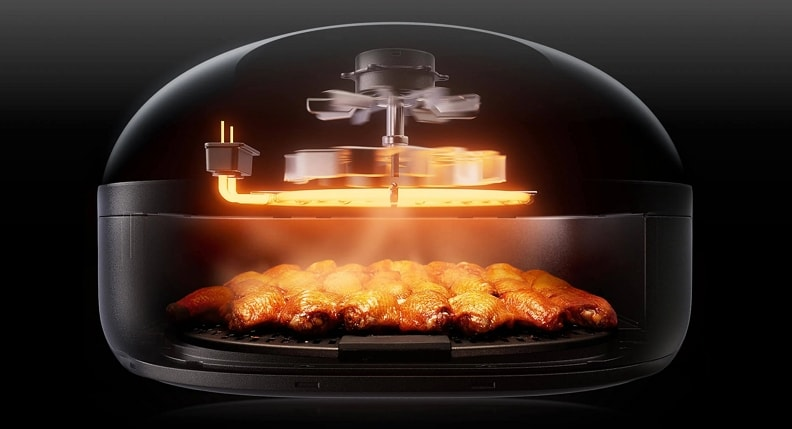 temperature control quartz tube for deck oven